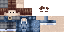 Minecraft skin texture, 64x32 legacy pixels