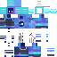 Blue Minecraft skin texture, 64x64 pixels
