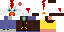 Minecraft skin texture, 64x32 legacy pixels