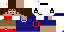 Minecraft skin texture, 64x32 legacy pixels