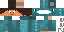 Minecraft skin texture, 64x32 legacy pixels