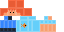 Minecraft skin texture, 64x32 legacy pixels