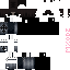 Black Minecraft skin texture, 64x64 pixels