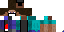 Minecraft skin texture, 64x32 legacy pixels