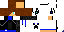 Minecraft skin texture, 64x32 legacy pixels