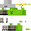 Green Minecraft skin texture, 64x64 pixels