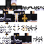 Black Minecraft skin texture, 64x64 pixels