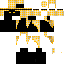 Black yellow Minecraft skin texture, 64x64 pixels