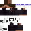 Black Minecraft skin texture, 64x64 pixels