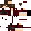 Red Minecraft skin texture, 64x64 pixels