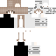 White orange Minecraft skin texture, 64x64 pixels