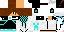 Minecraft skin texture, 64x32 legacy pixels