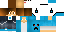 Minecraft skin texture, 64x32 legacy pixels