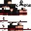 Black Minecraft skin texture, 64x64 pixels