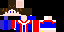 Minecraft skin texture, 64x32 legacy pixels