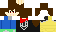 Minecraft skin texture, 64x32 legacy pixels