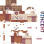 Minecraft skin texture, 64x64 pixels