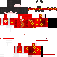 Red Minecraft skin texture, 64x64 pixels