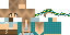 Minecraft skin texture, 64x32 legacy pixels