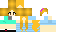 Minecraft skin texture, 64x32 legacy pixels