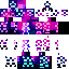 Purple Minecraft skin texture, 64x64 pixels