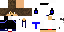 Minecraft skin texture, 64x32 legacy pixels
