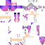 Minecraft skin texture, 64x64 pixels