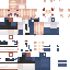 Orange Minecraft skin texture, 64x64 pixels