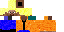 Minecraft skin texture, 64x32 legacy pixels