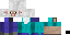 Minecraft skin texture, 64x32 legacy pixels