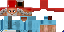 Minecraft skin texture, 64x32 legacy pixels