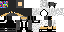 Minecraft skin texture, 64x32 legacy pixels