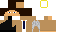 Minecraft skin texture, 64x32 legacy pixels