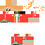 Red Minecraft skin texture, 64x64 pixels