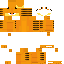 Orange Minecraft skin texture, 64x64 pixels
