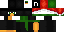 Minecraft skin texture, 64x32 legacy pixels