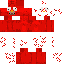 Red Minecraft skin texture, 64x64 pixels