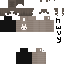 Gray Minecraft skin texture, 64x64 pixels