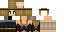 Minecraft skin texture, 64x32 legacy pixels