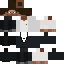 White Minecraft skin texture, 64x64 pixels
