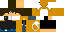 Minecraft skin texture, 64x32 legacy pixels