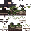 Green Minecraft skin texture, 64x64 pixels