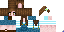 Minecraft skin texture, 64x32 legacy pixels