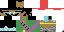 Minecraft skin texture, 64x32 legacy pixels