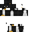 Black Minecraft skin texture, 64x64 pixels