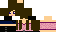 Minecraft skin texture, 64x32 legacy pixels