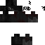 Black Minecraft skin texture, 64x64 pixels