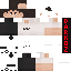 White red Minecraft skin texture, 64x64 pixels