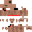 Orange brown Minecraft skin texture, 64x64 pixels