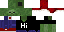 Minecraft skin texture, 64x32 legacy pixels